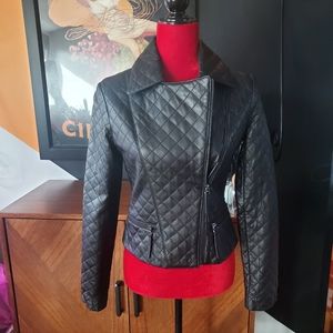My Tribe Quilted Leather Jacket